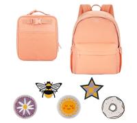 Kids Backpack, Lunch Box & 5 Piece Patch Set, School Bundle, Sunkissed
