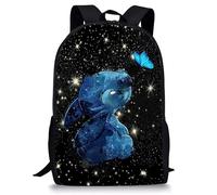 Kids Backpack School Shoulder bag student Bag Stitch 3D Printed Cartoon Large Capacity Teen Travel for Boys Girls (colour 1)