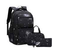 Kids Backpack Set For Boys And Girls Durable School Bookbag With Pencil And Lunch Bag Lightweight Student Backpack For Teens And Children (Black2 One Size)