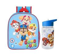 Kids Backpack & Water Bottle Set - Nursery & Preschool School Bag with 450ml Leakproof Drinks Bottle, Lightweight Day Bag, Value School Set for Boys & Girls (Paw Patrol Boys)