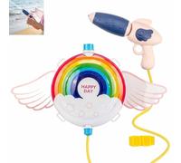 Kids Backpack Water Gun with Wings, 2000ML Large Capacity Tank, Cute Design Water Pistol Toy, Adjustable Shoulder Straps, Outdoor Summer Pool Beach Water Fighting Game for Boys Girls (B)