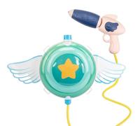 Kids Backpack Water Gun with Wings, 2000ML Large Capacity Tank, Cute Design Water Pistol Toy, Adjustable Shoulder Straps, Outdoor Summer Pool Beach Water Fighting Game for Boys Girls (D)