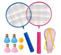 Kids Badminton Rackets Set with Soft Grip Outdoor Garden Badminton 2 Badminton Rackets 4 Shuttlecocks 2 Ping-pong Ball 1 Bag for Children Adult 2 Player Sport Game Indoor Outdoor Family Sport Games