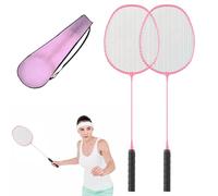 Kids Badminton Set - Lightweight Racket Pair, Game Ready Equipment | Player Sports Kit with Storage Case, Alloy Frame, Backyard Activity Gear for Indoor Practice and Outdoor Recreation