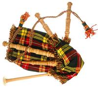 Kids Bagpipe Miniature Playable Bagpipe with Reed In Buchanan Tartan