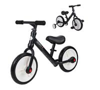 HOMCOM Kids Balance Training Bike Toy w/ Stabilizers For Child 2-5 Years Black