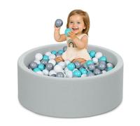 Kids Ball Pit for Toddlers - 34" Soft Foam Round Playpen for Indoor Use - Lightweight, Washable Cover, BPA-Free Safe Material - Baby Sensory Ball Pool (Balls Not Included)