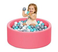 Kids Ball Pit for Toddlers - 34" Soft Foam Round Playpen for Indoor Use - Lightweight, Washable Cover, BPA-Free Safe Material - Baby Sensory Ball Pool (Balls Not Included)