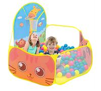 Kids Ball Pit, Indoor & Outdoor Folding Play Tent Portable Pop Up Ball Pool with Basketball Hoop, Portable Pop Up Ball Pool, Play Foam Plastic Ball Pit Pool for Babies Children (Balls Not Included)