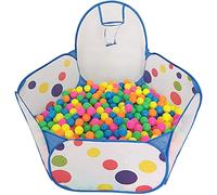Kids Ball Pit, Indoor & Outdoor Play Tent Playpen Ball Pit Pool with Basketball Hoop Zippered Storage Bag (Balls not Included)-Blue Colour