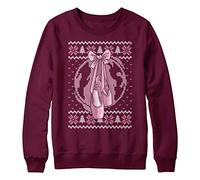 Kids Ballet Christmas Ugly Sweater, Funny & Unique Parody Christmas Jumper, Xmas Sweatshirt Gifts for Ballet Dancers, Simple Present For Boys And Girls, 9-11 Years, Maroon