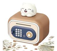 Kids Bank Safe, Password Fingerprint Lock, Money Saver Box for Children, ABS Security Container, Bank Tool with Digital Code, Safe for Cash Bills Boys Girls Over 3 Year Old Birthday Christmas