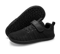 Kids Barefoot Shoes Boys Girls Zero Drop Minimalist Walking Sneaker Running Trainers(Black,9 UK Child)