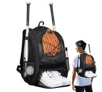 Kids Baseball Bag, Baseball Backpack Youth Softball Backpack with Shoe Compartment, Large Capacity Bat Bag for Helmets, Shoes, Bats - Perfect for Competition