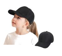 Kids Baseball Cap Adjustable UV Protection Summer Hat - Ideal for Sports, Running, Beach, and Outdoor Activities Black