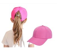 Kids Baseball Cap Adjustable UV Protection Summer Hat - Ideal for Sports, Running, Beach, and Outdoor Activities Rose Pink
