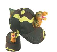 Kids Baseball Hat - Boys Dinosaur Baseball Hat,Casual Wear Sun Protection Fashion, Trendy Costume for Birthday Halloween Camping Zoo Trip