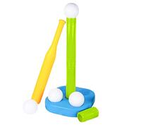 Kids Baseball Set with Adjustable Tee Stand 20 Inch Bat and 9 Soft Outdoor Sports Toy for Toddlers Youth Tball Practice (Green, One Size)