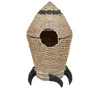 Beliani Kids Basket Rocket PAArl Seagrass Natural