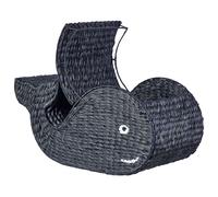 Kids Basket Whale ORANIA Wicker Black