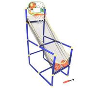 Kids Basketball Arcade Game Indoor Stand with Ball Return Net - Children’s Basketball Hoop Set with 2 Balls & Pump - Freestanding Shooting Game for Home Garden Play - 125cm Adjustable Fun Sports Toy