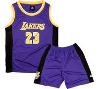 Kids Basketball Kit - 2-Piece Sleeveless Kids Basketball Jersey Shirt - Cool Basket ball Kid Outfit for 4 5 6 7 8-14 Years Old Kid Boys Childs Gifts,Purple(M,140)