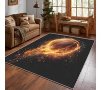 Kids Basketball Rug, Sport Boys Teen Area Rug 120x170cm, Machine Washable Rug for Living Room, Bedroom, Non Slip Soft Carpet, Basketball Home Decor & Gifts D#1162