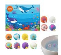 Kids Bath Balls - 12 Piece Rainbow Colorful Set | Gentle Bath Bombs with Refreshing Scent for Fun Relaxing Time Use Kids Teen Family Friends Children Boys Girls Daughter Home