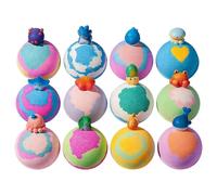 Kids Bath Balls - 12 Pieces Rainbow Colorful Foaming Bath b0mb Set, Batth Bombs Kids, Fizzy Moisturizing Batth Balls, Fun Color Baths Time Toy Set | Gentle Fragrance Skin Care Baths b0mb Kit for