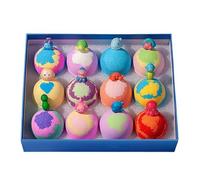 Kids Bath Balls - Colorful Bubbles,12 Pieces Gentle Refreshing Rainbow Bombs with Cute Animal Toys, Kids Stocking Stuffers Bath Balls | for Teen Family Friends Children Boys Girls Daughter