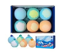 Kids Bath Bomb Set - 6 Pack Handmade Fizzy Bubble Balls, Natural Relaxing Baths Toys Kit, Color Changing Bath Fizzers | Fun Baths Time Entertainment for Children Gift Birthday Party Home Spa Use