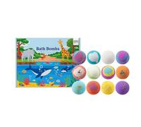 Kids Bath Bombs Gift Set - 12 Pack Surprise Bath Bombs for Children, 600g Colorful Fizzy Bath Balls with Toy Inside, Non-Toxic Skin-Friendly, Birthday Gift for Girls Boys Ages 3-12