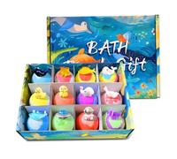 Kids Bath Bombs with Surprise Toys Inside - 12 Pack Ocean Theme Bath Bomb with Hidden Sea Creature Toys, Natural Scented for Girls & Boys Fun Shower Time, Bombs with Inside
