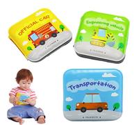 Kids Bath Books Set - 3PCS Waterproof Floating Baby Books | Early Learning Bath Toys, Interactive ClothBooks , Educational Puzzle Cognitive Toy For Infannts & Todlers(0,3 YR)