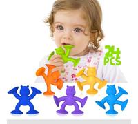 Kids Bath Toys Suction Toys 24PCS Silicone Suction Bath Toys with Bag, Suction Cup Toys for Windows Toys, Baby Sensory Toys for Ages 2 3 4 5 Years Old Boys Girls Bear Bath Toys