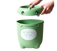 Kids Bathroom Trash Can - Small Room Cute Dinosaur Garbage Bin,Open-Top Design Trash Organizer Container for Under Table Dormitory Living Room Kitchens