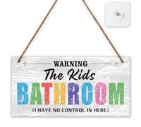 Kid's Bathroom Wood Sign Decor