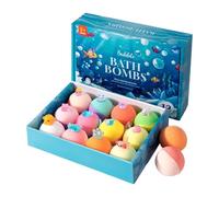 Kids Baths B-ombs with Surprise Toys, Skin-Friendly Formula, 12 Pieces Balls, Handmade Bath B-ombs, Bath Salt Balls, Pleasant Fragrance, for Home Bathroom