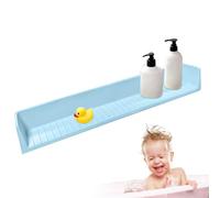 Kids Bathtub Splashback - 31.5x4.53x3.11 Inches Bath Splash Guard | Silicone Water Barrier | Bathtub Splash Guard with Suction Cup for Kids Toys Storage Shower Desk Sink Counter