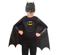Kids Batman DC Costume Set Official Superhero Mask Cape Fancy Dress
