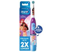 Oral-B Kid's Battery Toothbrush Featuring Disney Princess, for Kids 3+, Pink/Turquoise