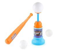 Kids Batting Trainer - Telescopic Practice Station, Junior Strike Set | Folding Dance That Hits The Tee, Baseball Thrower For Sports Activities For Boys Toddler Outdoor