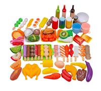 Kids BBQ Playset - 34x27.5x5cm Pretend Play Kitchen Food Toy | Realistic Colorful Complete Educational | Pretend Play BBQ Cooking Toy | For Preschoolers Kindergarten Students Girls Daughter Son