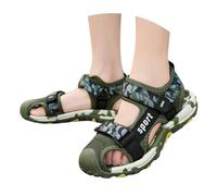 Kids Beach Shoes, Boys Sandals: Comfortable Kids Beach Shoes Summer Breathable Walking Clogs Kid Outdoor Athletic Sport Lightweight Sandles Soft Sole Non-Slip Barefoot Sandal for Boy Army Green 39