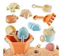 Kids Beach Toys 10 Pieces with Shovels Bucket Rake