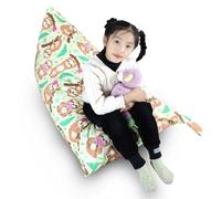 Kids Bean Bag Cover Only, Stuffed Animal Bean Bag Storage, Large Bean Bag Chair for Teens, 132cm * 79cm Beanbag Chair Cover Without Filling, Inflatable Soft Toy Storage, Sloth