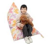 Kids Bean Bag Cover Only, Stuffed Animal Bean Bag Storage, Large Bean Bag Chair for Teens, 132cm * 79cm Beanbag Chair Cover Without Filling, Inflatable Soft Toy Storage, Bbutterfly