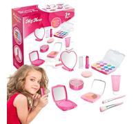 Kids Beauty Toys - Child Size Glam Kit, Play Salon Box Cute Makeup Collection | Imaginative Role Activity For Girls Friends Travel Home Outings School Events Fun Moments Joy Birthday Party Gift Fun
