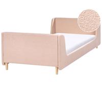 Kids Bed Boucle LAYE 90 x 200 cm (EU Single) Beige
