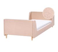 Kids Bed Boucle LAYE 90 x 200 cm (EU Single) Beige